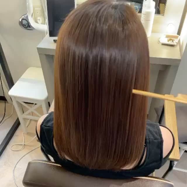 渋木美沙のインスタグラム：「髪の毛復活😍💓💓 とぅるんとぅるんやばい！！！  #髪の毛サラサラ #髪質改善 #髪質改善トリートメント」