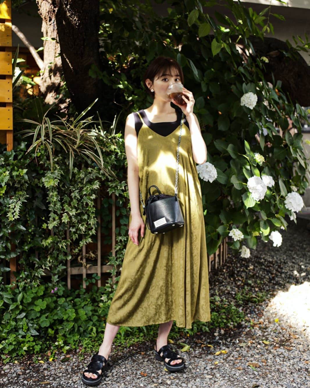 おのののかのインスタグラム：「＊ サラッと着られるワンピ この夏活躍してくれそうです🌱💚」
