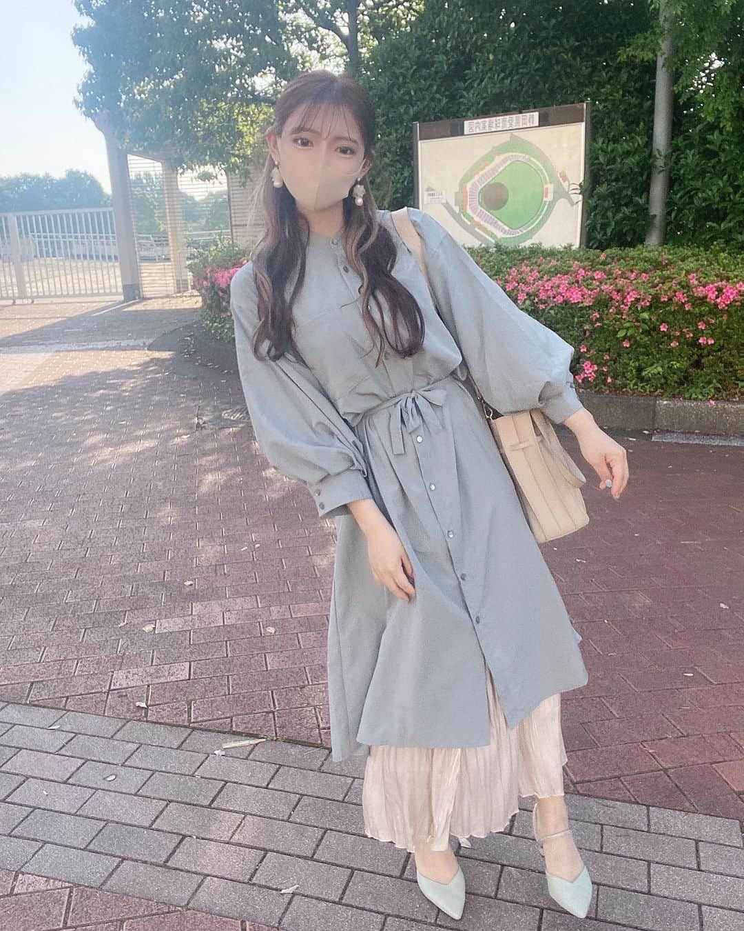 YUINAさんのインスタグラム写真 - (YUINAInstagram)「この前の私服〜👗🤍  こーゆ色好きなんだよね💭💭💭」5月31日 21時15分 - y_i_n35