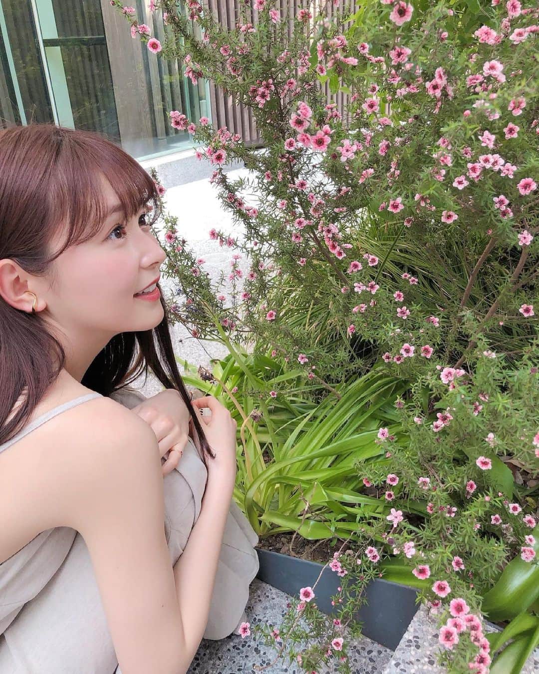 久間田琳加さんのインスタグラム写真 - (久間田琳加Instagram)「お花もメイクもピンクめいてる🌷」5月31日 22時24分 - rinka_kumada0223