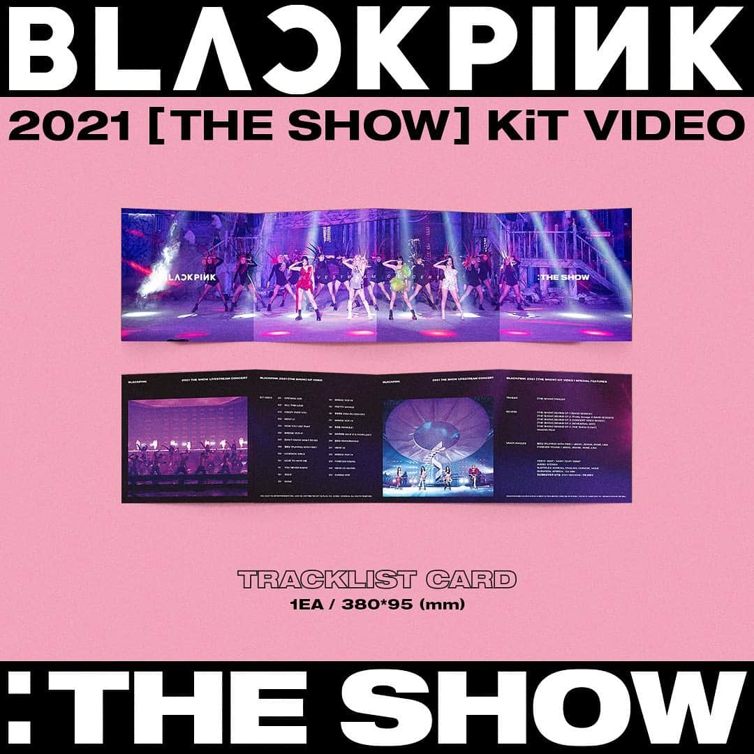 BLACKPINKさんのインスタグラム写真 - (BLACKPINKInstagram)「BLACKPINK 2021 [THE SHOW] KiT 🎥  ===  Release // June 18 (Fri) Pre-order // June 1 ~ June 17  KiT Includes: - Package Box - Random KiT Video - Random Keyring Charm - Photocard Sleeve set - Tracklist Card」6月1日 16時07分 - blackpinkofficial