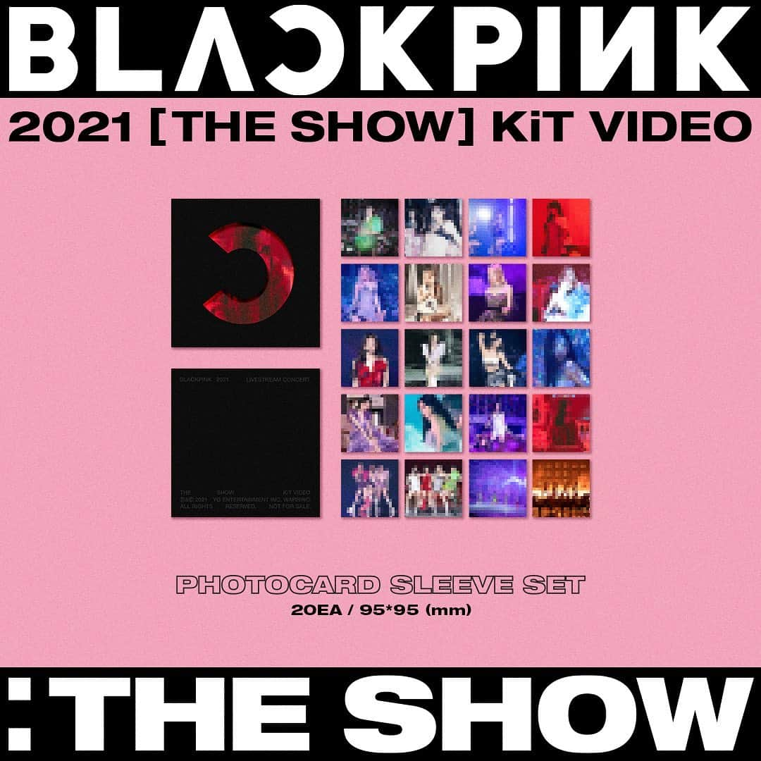 BLACKPINKさんのインスタグラム写真 - (BLACKPINKInstagram)「BLACKPINK 2021 [THE SHOW] KiT 🎥  ===  Release // June 18 (Fri) Pre-order // June 1 ~ June 17  KiT Includes: - Package Box - Random KiT Video - Random Keyring Charm - Photocard Sleeve set - Tracklist Card」6月1日 16時07分 - blackpinkofficial