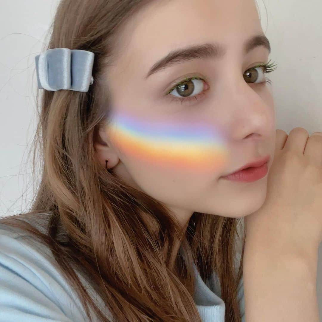 嵐莉菜さんのインスタグラム写真 - (嵐莉菜Instagram)「これね自然の虹。🌈 綺麗すぎない？😹  #虹はテンション上がる  #とても好きです  #虹」6月2日 20時09分 - lina_arashi