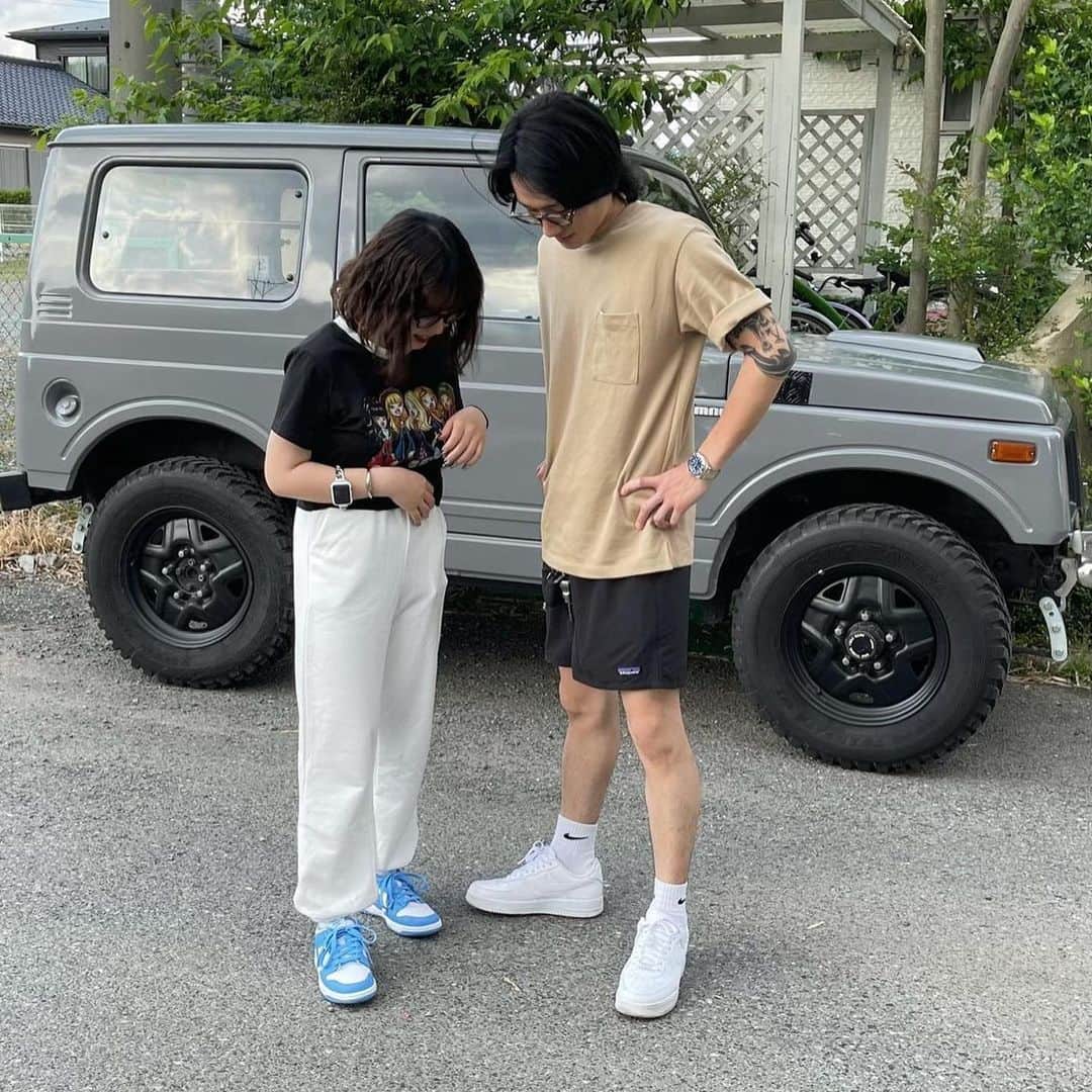 漆山葵さんのインスタグラム写真 - (漆山葵Instagram)「親父とはパンツ、靴がたまたまおそろっちに✌️」6月2日 22時45分 - a3r21n32