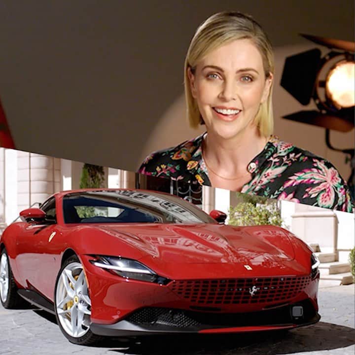 のインスタグラム：「Any chance you like Ferraris? I’m back with @omaze to give away a Roma... and I’d love to give it to YOU! Support the Charlize Theron Africa Outreach Project and enter at the link in my bio or go to omaze.com/Charlize #omaze」