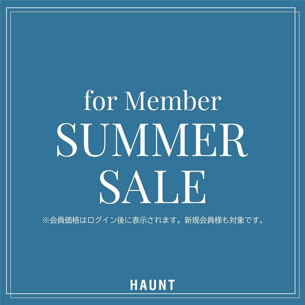 haunt Daikanyamaさんのインスタグラム写真 - (haunt DaikanyamaInstagram)「【information】 @haunt_daikanyama  ＼本日スタート！！／ ≪for Member SUMMER SALE ≫ 21SSアイテムが会員先行でプライスダウン  日頃のご愛顧に感謝して、会員先行でSUMMER SALEスタート 人気のデニムやインポートアイテムも30%OFFに！！  ※HAUNT代官山店（月曜定休）も同時開催 まずはログイン・会員登録を♬  #hauntdaikanyama #ハウント #ハウント代官山 #intheknowgl」6月3日 11時44分 - haunt_daikanyama