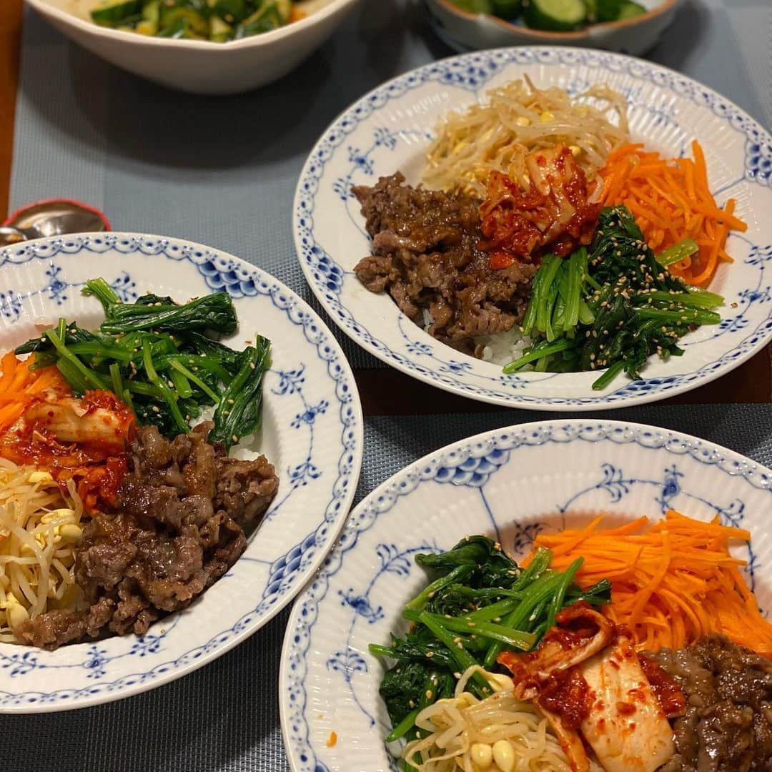 早見優さんのインスタグラム写真 - (早見優Instagram)「Yummy bibimbap! ビバ！ビビンバ💕  #bibimbapbowl #bibimbap #homemade #ビビンバ  #ビビンバ丼 #onedishmeal  #koreanfood」6月4日 9時51分 - yuyuhayami