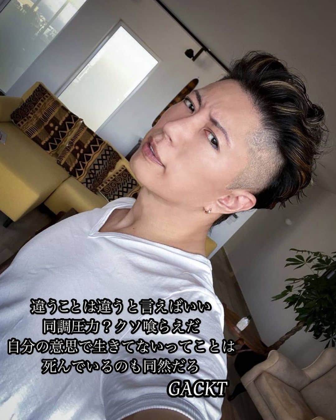 GACKTさんのインスタグラム写真 - (GACKTInstagram)「★ If you think it’s wrong you should say it’s wrong  Peer pressure?  Screw that!  Not living on your own terms  It’s the same as being dead  #GACKT #ガク言 #mindset」6月4日 20時17分 - gackt