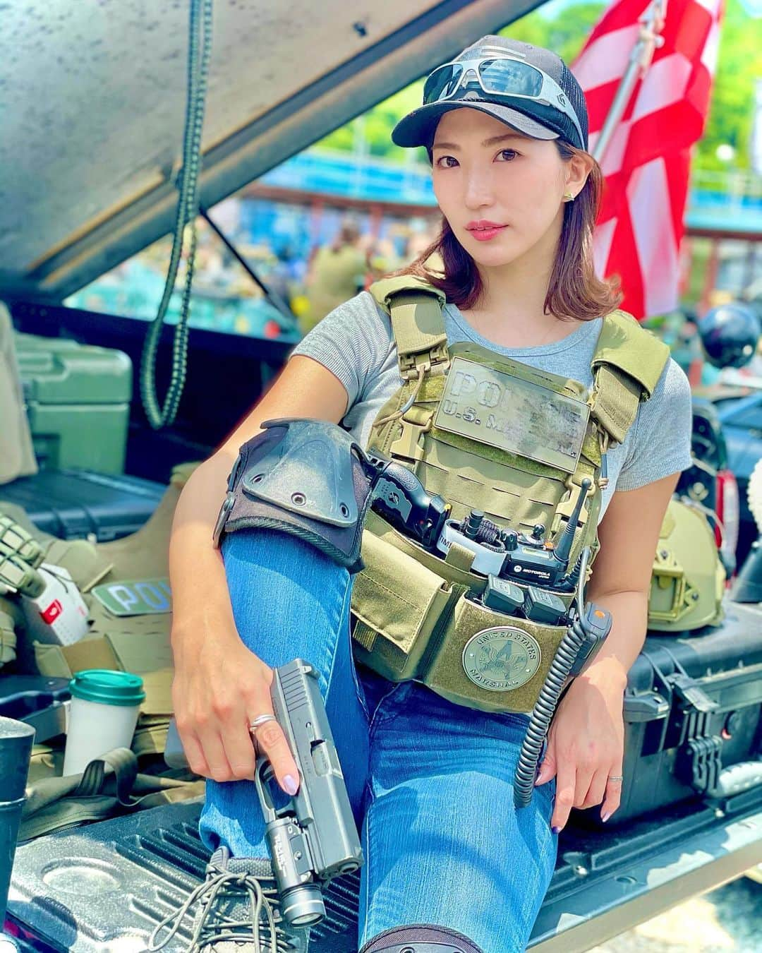 松嶋えいみさんのインスタグラム写真 - (松嶋えいみInstagram)「#PEACECOMBAT #Airsoft  #airsoftgun  #military  #militarygirls  #サバゲー女子 #サバゲー #usmarshals  #usマーシャル  #le装備 #gatorz」6月5日 20時01分 - eimi_matsushima