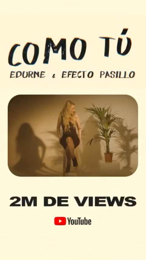 エドゥルネのインスタグラム：「No puedo estar más agradecida con la acogida de todos los singles de este “Catarsis”.   Ahora “Como tú”, junto a mis queridos @efectopasillo, llega a los 2.000.000 de visitas en youtube y sigue como una de laa canciones más radiadas en España  💗 ¡gracias! 💗」