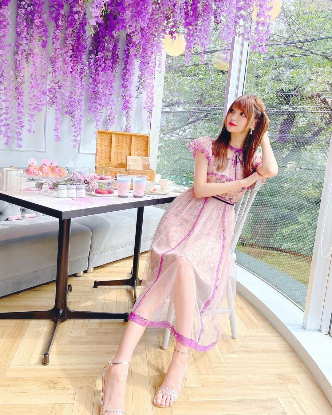 桜咲乃愛さんのインスタグラム写真 - (桜咲乃愛Instagram)「purple💜☂️✧︎*。  #gingergardenaoyama #hautecouturecafe  #purple#purplecolor」6月6日 21時38分 - noasama1101