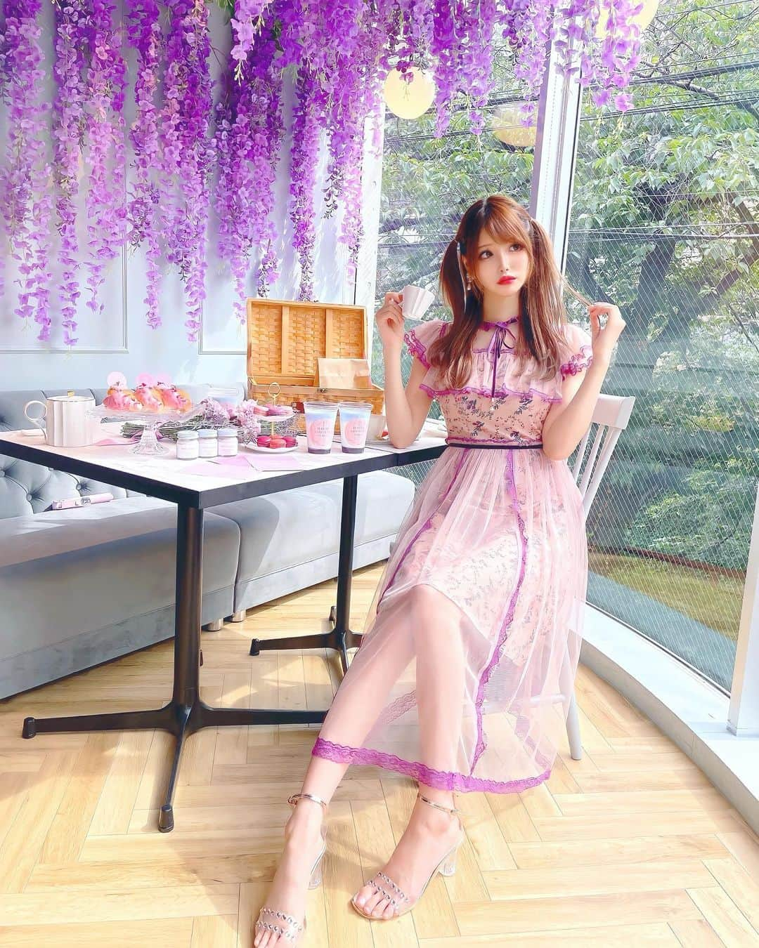 桜咲乃愛さんのインスタグラム写真 - (桜咲乃愛Instagram)「purple💜☂️✧︎*。  #gingergardenaoyama #hautecouturecafe  #purple#purplecolor」6月6日 21時38分 - noasama1101