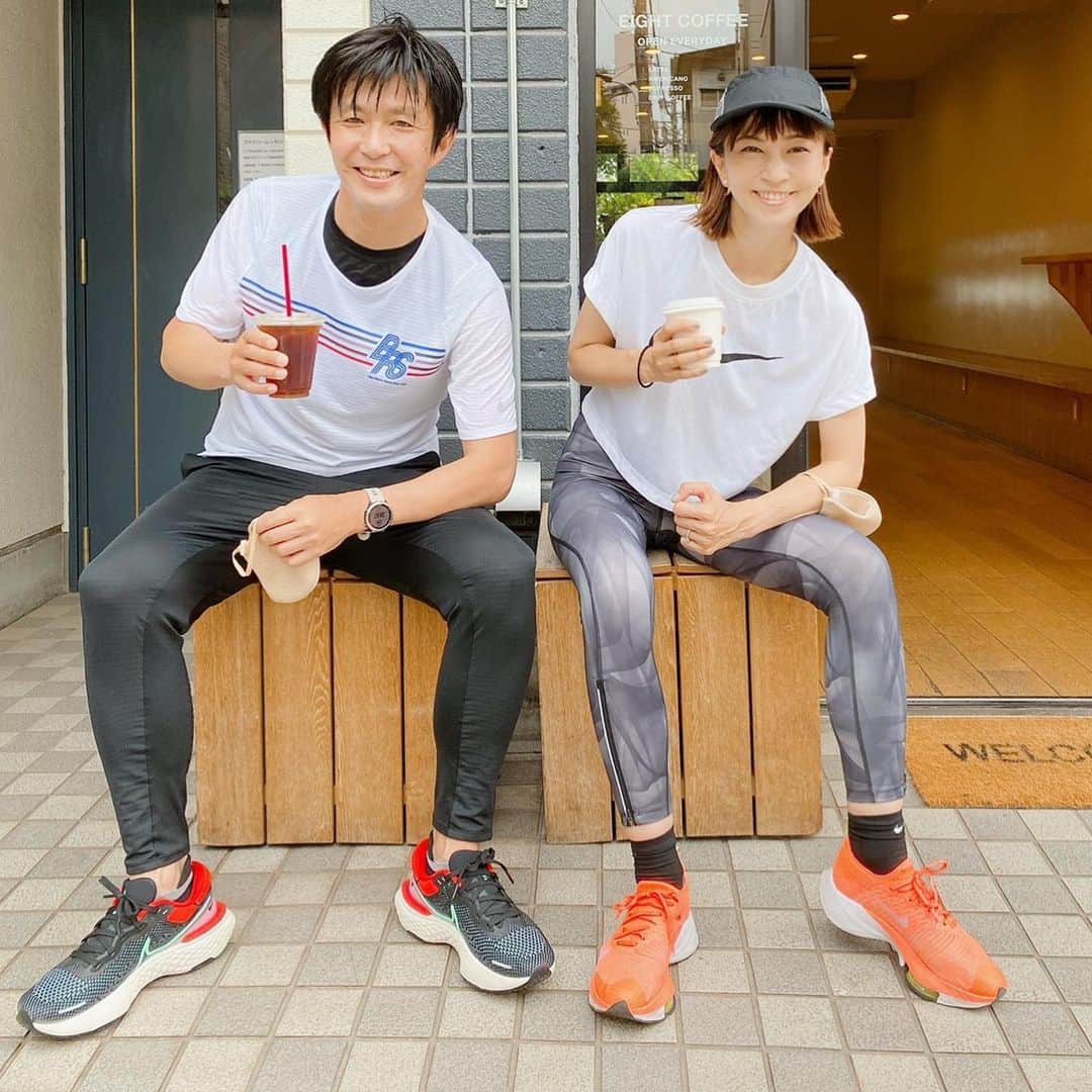 安田美沙子さんのインスタグラム写真 - (安田美沙子Instagram)「久々のカフェラン☕️ 楽しかった✨ 12キロを　@kimurayasuto  コーチは楽しみが勝つように演出してくださいます。 色々な事、ネガティブな事もあるけれど、幾度となくランに救われて来た。 @635_prosperity  にはもう14年も一緒に走り続けて頂いてます✨ この日も、モヤモヤを美味しいコーヒーと人生の先輩たちと共に吹き飛ばせた感じ。 色んなものに流されずに、自分をしっかり持っていよう。 ぶれそうになったらまた走ろう！  6/26 東北希望の襷マラソン　のゲストも近付いて来ました。 私は8キロ走る予定。 もっと練習しなくては。。。 笑顔で走るために🌈  #run #runner #caffe  #caferun #happy #ネガティブな気持ちにさよなら　#ぶれない自分でいたい　#好きなことしよう　#幸せみつけよう」6月6日 17時49分 - yasuda_misako