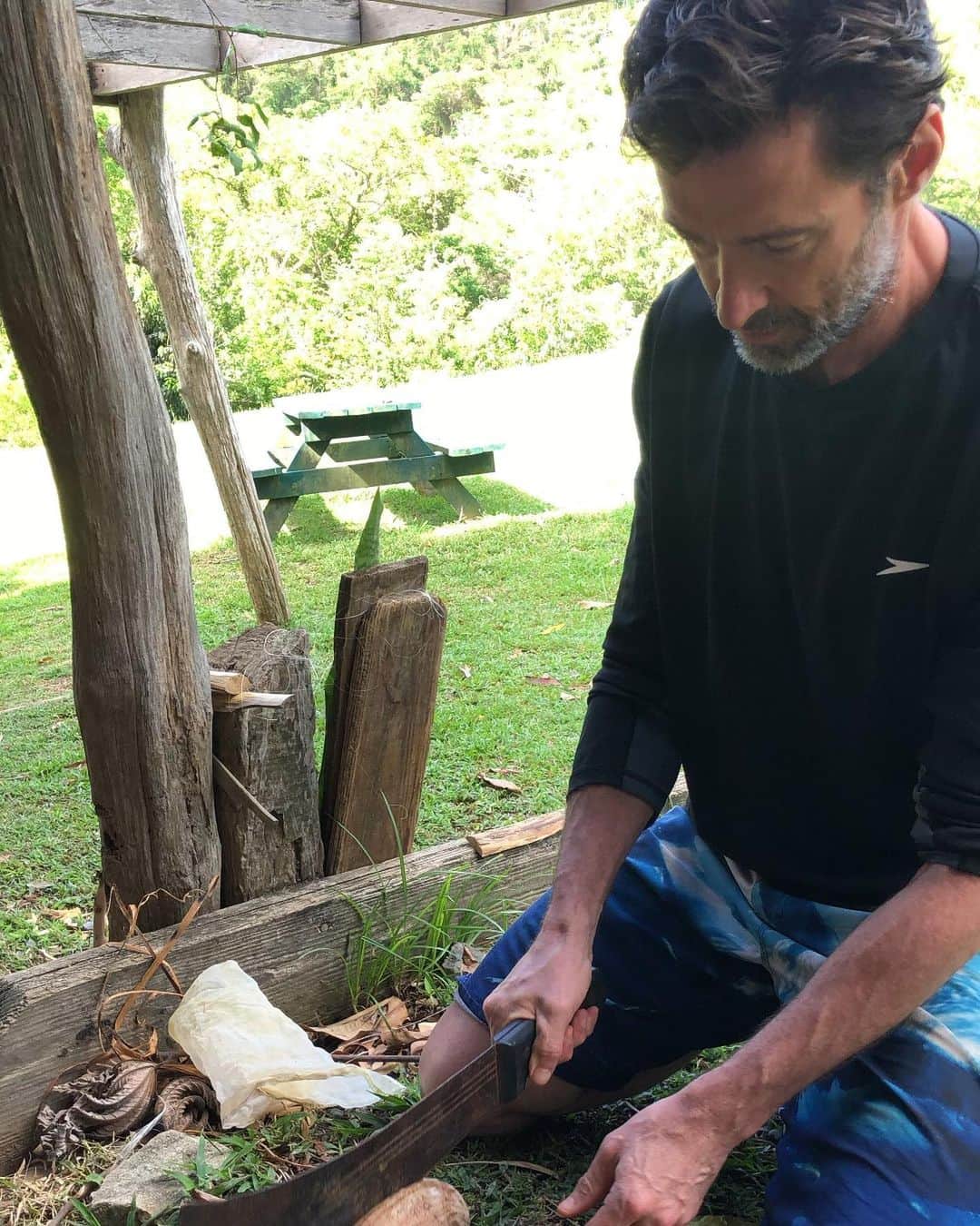 ヒュー・ジャックマンのインスタグラム：「🥥」