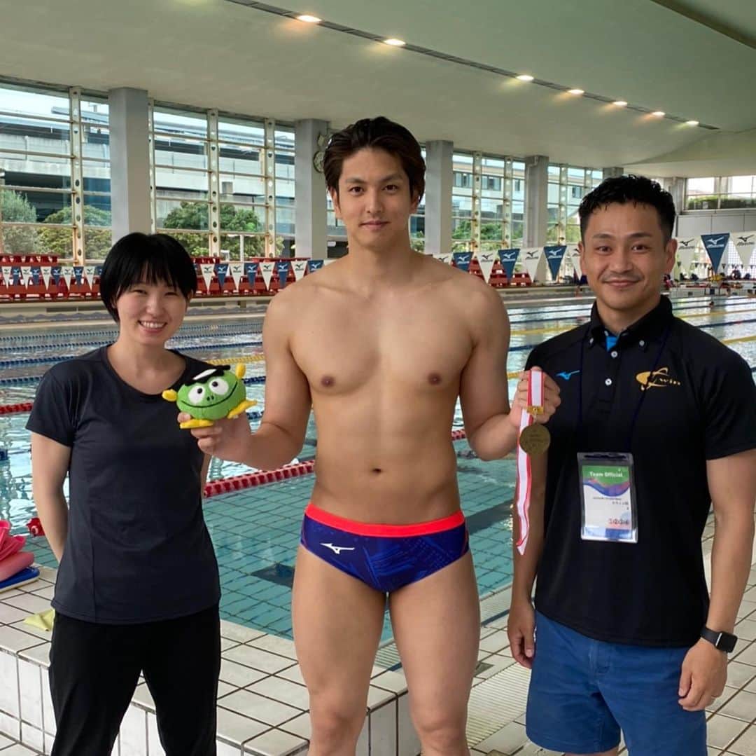 古賀淳也のインスタグラム：「本日出場した50m自由形はB決勝2位という結果でした。 復帰後のベストタイムは更新出来ましたが、まだまだ納得出来る泳ぎには程遠いので引き続き頑張ります。  この夏は代表選手達を応援しつつ、書きかけのnoteの更新と、強い身体作りをしっかりと行いたいと考えています。 応援ありがとうございました。  Backstroke  100m 55”28→54”80 4th 50m 25”13→24”92 1st  Freestyle  50m 22”79→22”70 B final 2nd」