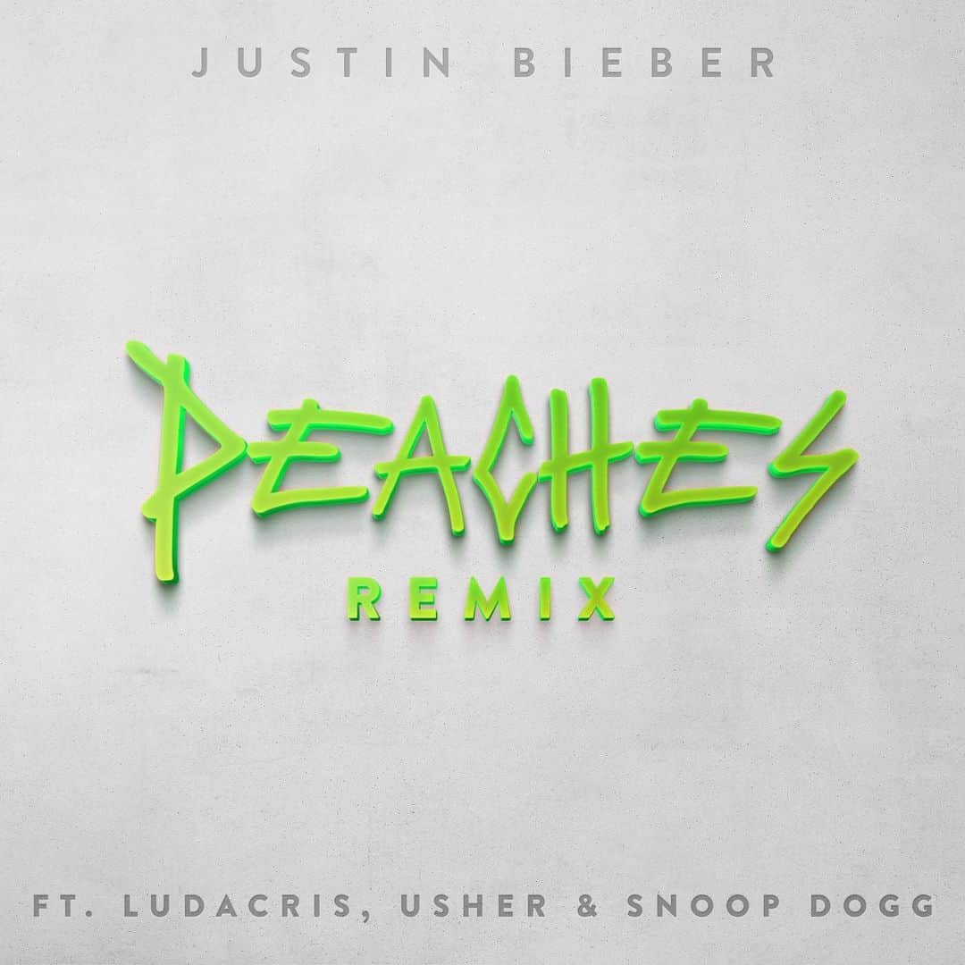 ジャスティン・ビーバーのインスタグラム：「Peaches remix @ludacris @usher @snoopdogg」
