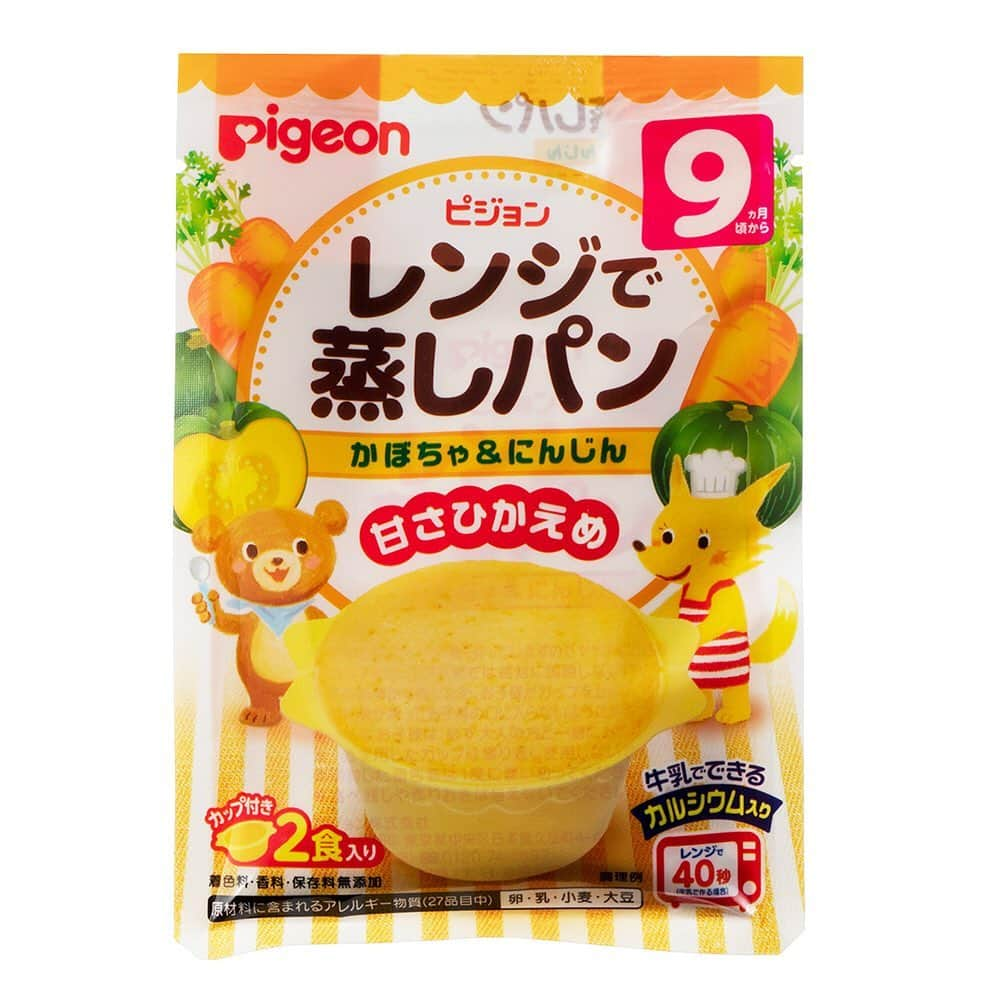 バースデイさんのインスタグラム写真 - (バースデイInstagram)「レンジでお手軽おやつ♪ 野菜嫌いな子にはこの味もおすすめ☆ 毎日のおやつや朝食にピッタリ☆ 初めてでもカンタン！だから試してみてね♪ . ----------------------------- 品名　：レンジで蒸しパン各種 品番　：803-1361（ほうれん草＆小松菜） 　　　　803-1363（かぼちゃ＆にんじん） 内容量：各42g（各21g×2袋） 価格　：本体各200円（税込各216円） ----------------------------- . 店舗により在庫が異なりますので、 お近くの店舗にお問い合わせください。  売り切れの際はご容赦ください。 . #毎日がバースデイ #バースデイ #バースデイ購入品 #子供服 #ママの味方のバースデイ #Pigeon #ピジョン  #子育て #子育てぐらむ  #子供のいるくらし #バースデイパトロール #grbirthday #レンジで蒸しパン #離乳食 #おやつ #0歳 #０才 #レンジ #レンチン #お手軽 #時短 #おうち時間 #おうちごはん」6月7日 14時34分 - grbirthday