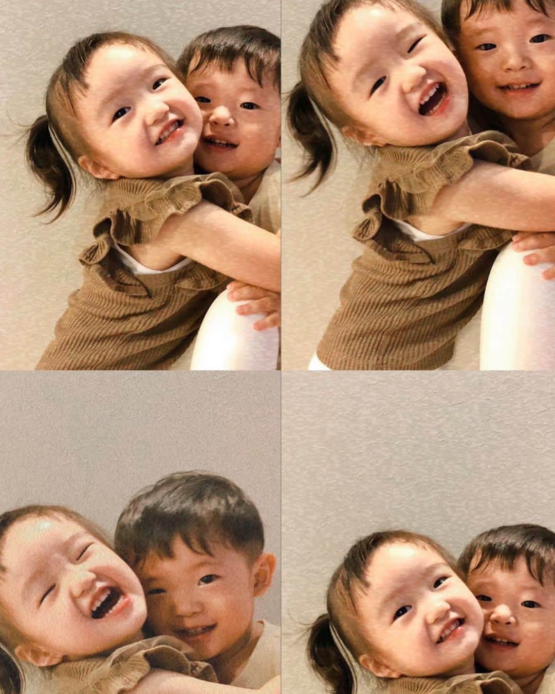 畠中清羅 のインスタグラム：「だいすきなのね🤣🤍 お互いお熱だしたりと中々会えずだったけど 久しぶりに会っても仲良く遊んでた🌈  はぁ、、愛おしいが増す毎日✨✨笑  #2歳」
