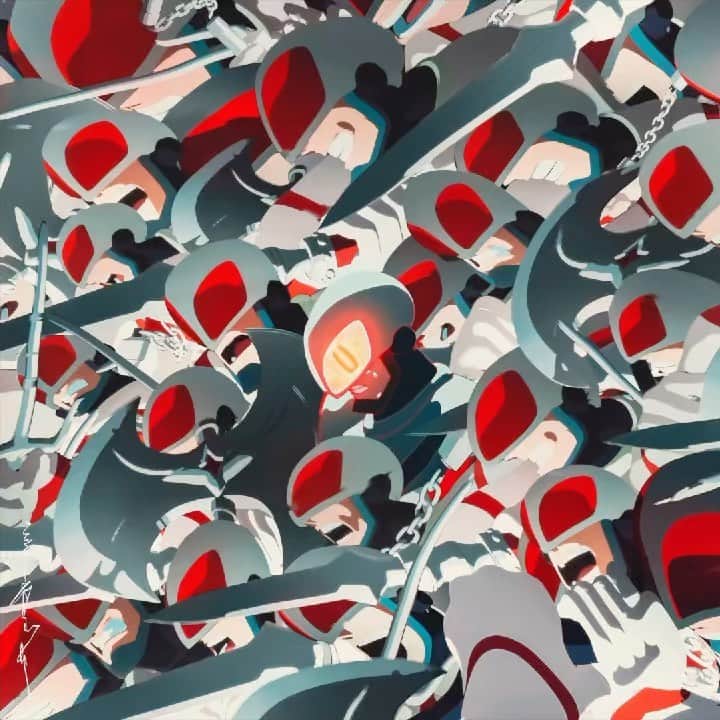 のインスタグラム：「@mllnnmprd  ㅤ millennium parade 新曲 “U” リリース決定ㅤ 詳細はLINK IN BIO🎈 ㅤ ㅤ 映画”竜とそばかすの姫” 間も無く公開ですね ワクワクドキドキ🤮 @studio_chizu  ㅤ ㅤ Artwork by @dwscota  ㅤ ㅤ - Musicians - ㅤ Music & Lyrics: Daiki Tsuneta Vocal: Belle (Kaho Nakamura) Timpani, Drum line snares, Marimba, Gran cassa & Cymbals: @shun_ishiwaka  Horn arrange, Trumpet, A.Sax & Flute: @koheisax_melraw  Piano & Synthesizer: @ayatake  Trombone: Masahito Kawahara Horn: Kaname Hamaji Beat Programming & all other Instruments: Daiki Tsuneta Recording & Mixing: Yu Sasaki」