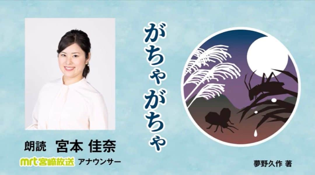 宮本佳奈のインスタグラム：「＊ ＊ MRTアナウンサーによる 「MRTおはなし会」🌻 ＊  今月1日から MRT公式YouTubeチャンネルで ネット配信中です❣️ ＊  今回は、 三浦功将アナウンサーが 「蜘蛛の糸」（芥川龍之介）、 そして私は 「がちゃがちゃ」（夢野久作）、 それぞれ文学作品を朗読しています😊✨ ＊  MRTホームページ、 またはアプリからご覧ください💓 ＊  おうち時間のおともに、 お聴きいただけると嬉しいです🌱 ＊  #よみきかせ #読み聞かせ #朗読 #アナウンサー #youtube #MRT #おはなし会」