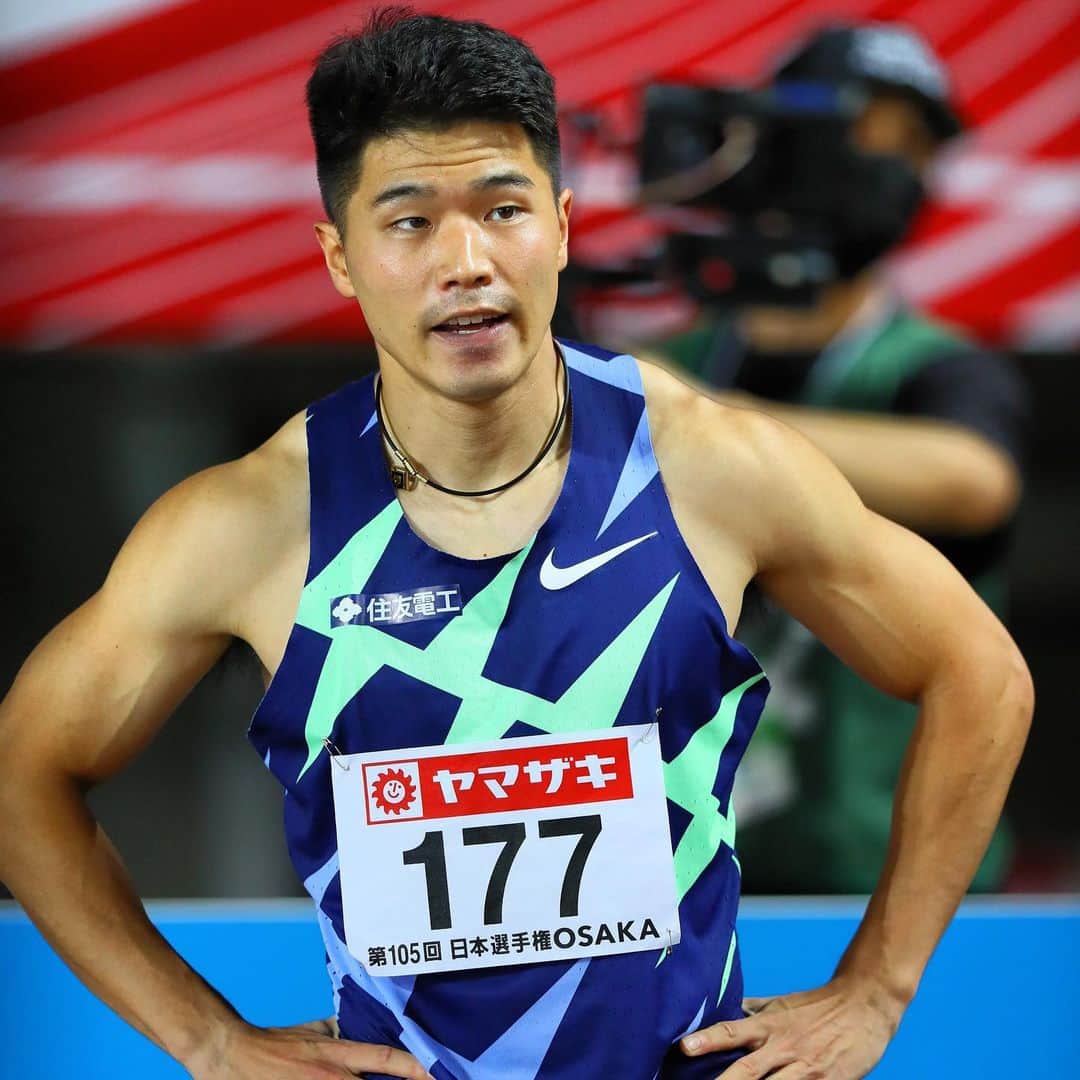 小池祐貴のインスタグラム：「東京五輪は100m、 力の限りを尽くします。  I am an olympian of tokyo2021.  #nike #住友電工 #colantotte  #100m」
