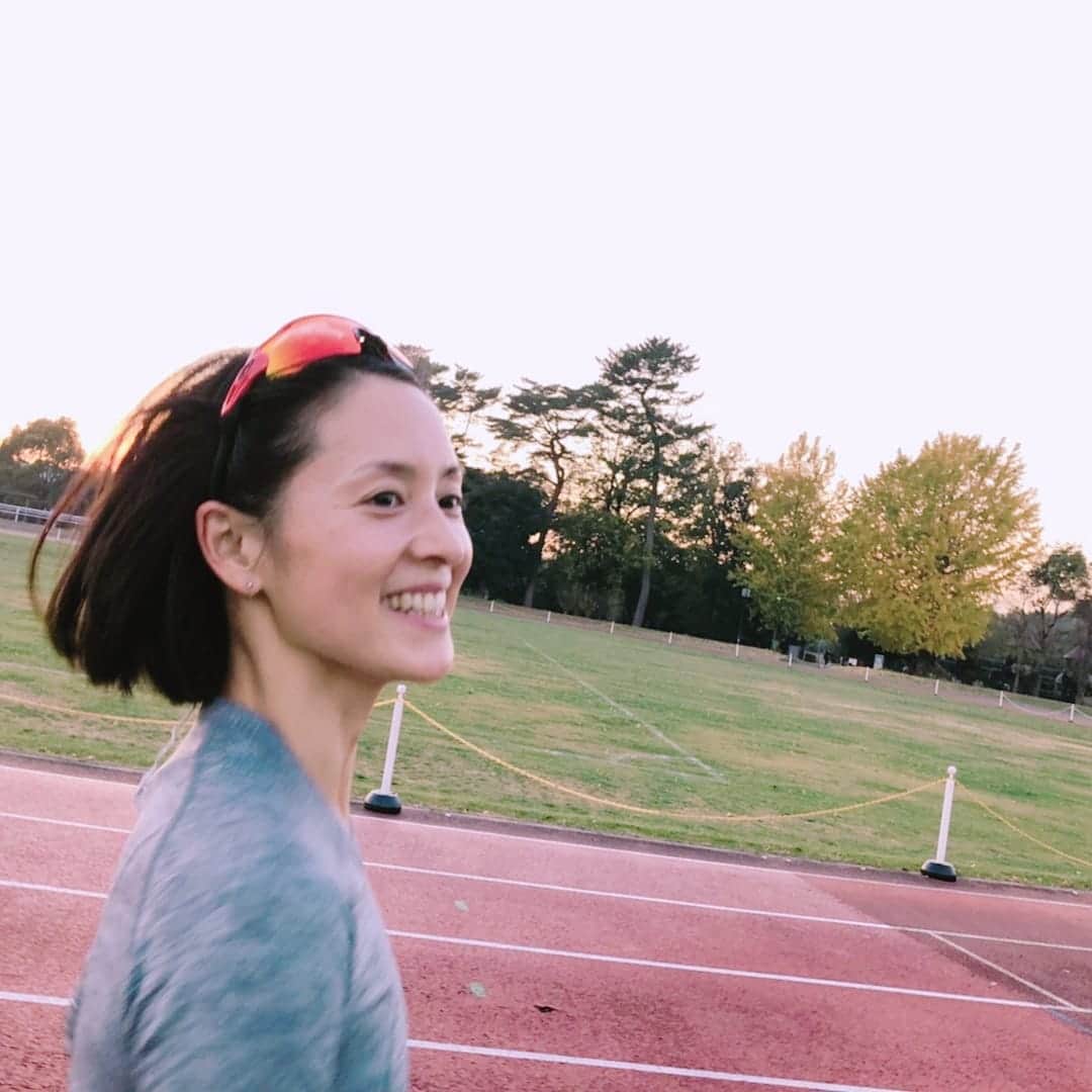 北川弘美のインスタグラム：「ある日のrunning♪  #ランニング  #トラック  #ポイント練習」