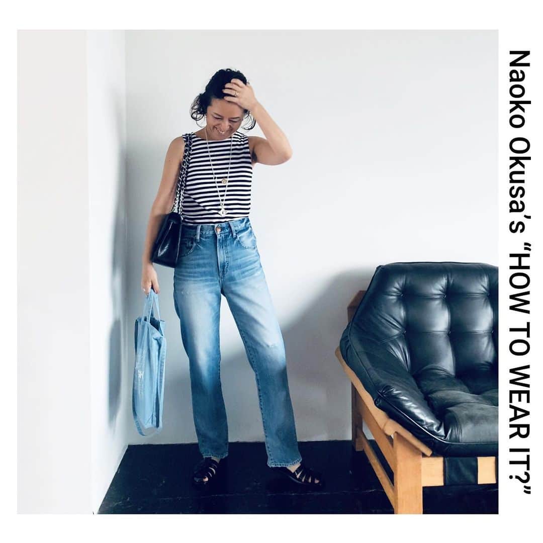 RED CARD TOKYOさんのインスタグラム写真 - (RED CARD TOKYOInstagram)「. Naoko Okusa’s HOW TO WEAR IT?   〜Featured item 〜 ——————————————————  DENIM : Vintage Straight NO :  94501-kdl  PRICE : ¥22,000+tax  ———————————————————  ボーダー！　アメリカンスリーブ！　ハイウエストのデニム！　ああ、夏が早く来ないかな（笑）。いつも、いつまでも好きなスタイル。  by Naoko Okusa  ———————————————————  @naokookusa さん #大草直子 さん #redcard #redcardtokyo #howtowearit #redcarddenim #moonlight #レッドカード #レッドカードトーキョー  #レッドカードデニム #ストレートデニム #デニムラバー #jeans�  #intheknowgl #naokookusa #jeansstyle #denimstyle」7月4日 20時30分 - redcardtokyo