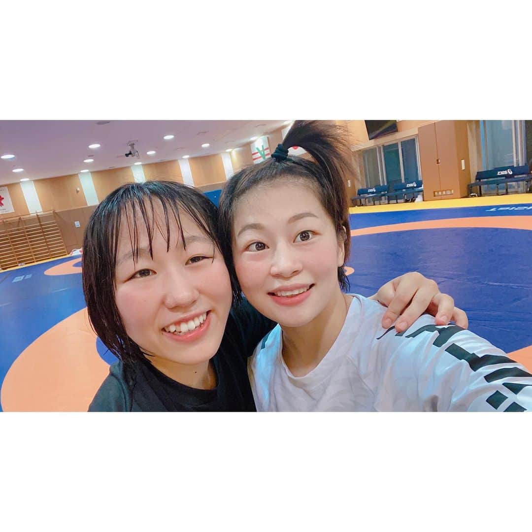 のインスタグラム：「今日で試合まで1ヶ月になりました🔥 悔いのないように1日1日を過ごしたいと思います😌✨ ・ 杉ちゃん1ヶ月お世話になります🤩💪🔥 ・ ・ #合宿4日目 #パートナー」