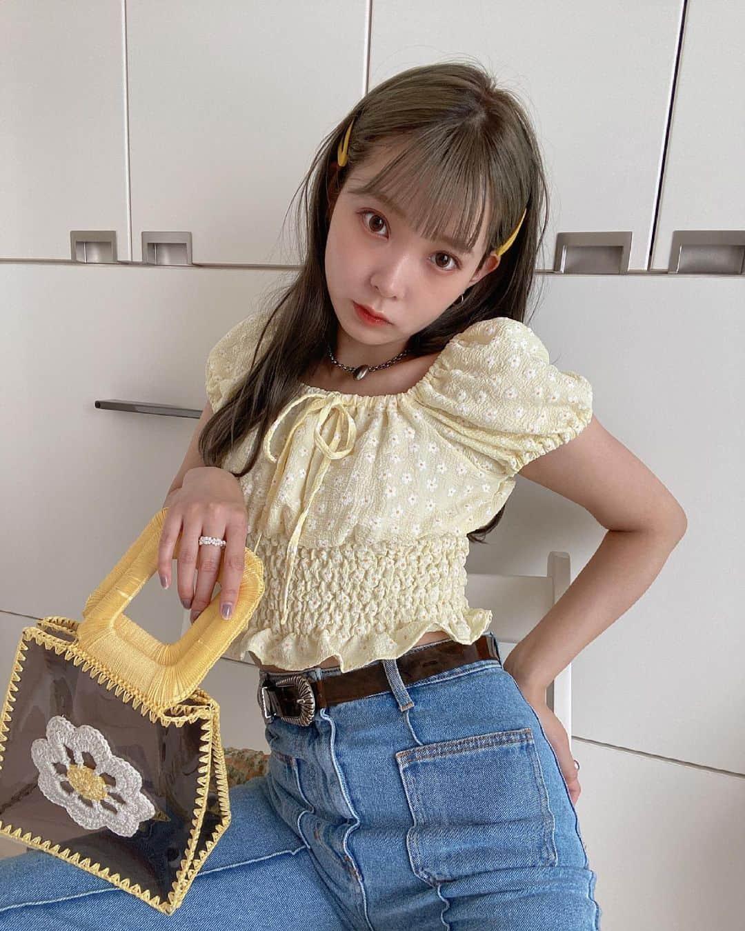 mimさんのインスタグラム写真 - (mimInstagram)「お気に入りのトップス🙆‍♀️🌻　#mim_ootd」7月4日 20時14分 - mim_11_11