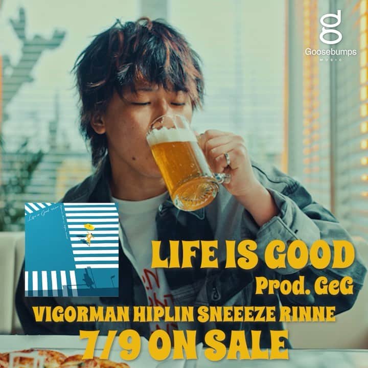 GeGのインスタグラム：「GeG / LIFE IS GOOD feat. VIGORMAN,Hiplin,SNEEEZE,Rin音  ティザー動画(Rin音 ver)  あとまだ公式発表のタイミングじゃないのででかい声では言えませんが主演の女優さんにも注目です☺️」