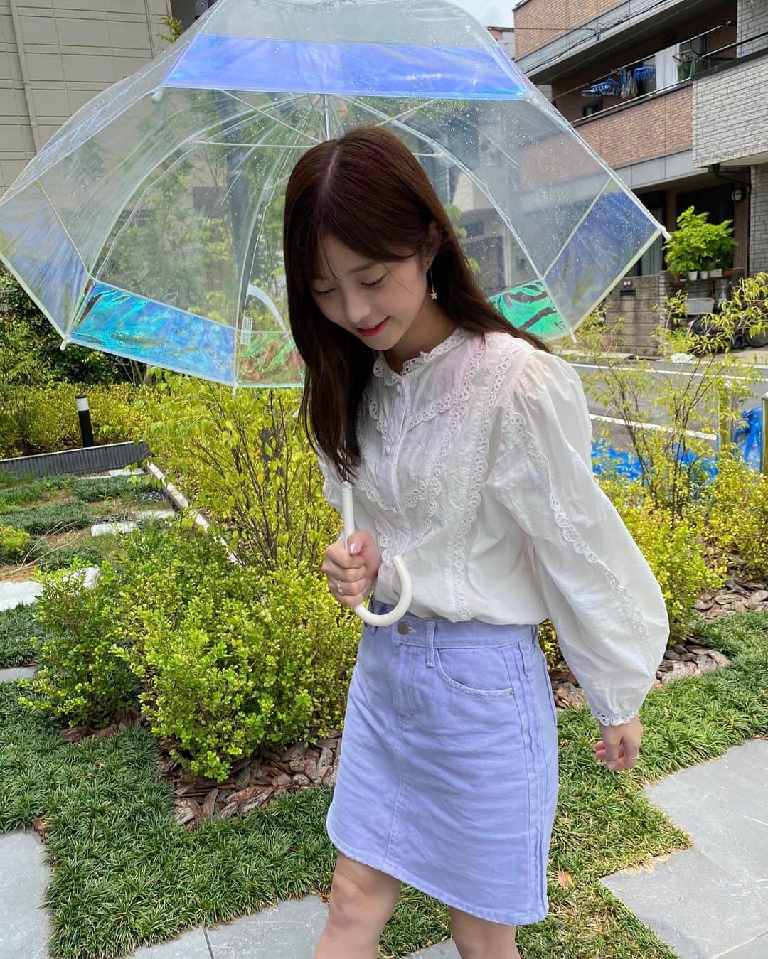 松川星さんのインスタグラム写真 - (松川星Instagram)「⸝⋆ 最近ゲットした可愛い傘 ☂️ 紫色のスカートも使いやすくてかわいいの ◎ #by__munir」7月5日 21時14分 - akarin__rin