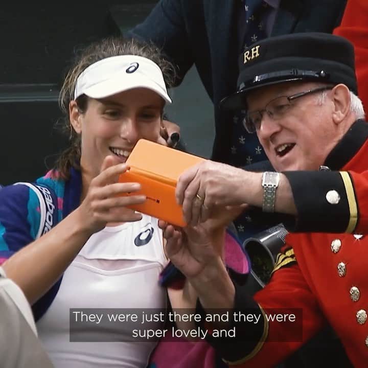 ジョアンナ・コンタのインスタグラム：「Reminiscing about @wimbledon with @jaguaruk 🟪🟩🎥🎾」