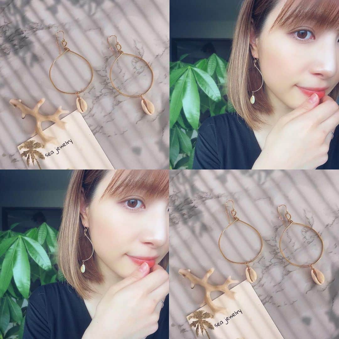 のインスタグラム：「▽ 𝓈𝑒𝒶𝒿𝑒𝓌𝑒𝓁𝓇𝓎⋆☽︎︎·̩͙  昨日は息子が夜間だけで9時間も寝てくれたので、(もちろん細切れ)めちゃくちゃ体調が良い今日です🤸‍♀️🪂✨  久々によく寝た〜🌼 久々にちゃんとメイクした〜😂  大好きな姉さん達から嬉しいギフトが届いたので、 早速つけてみました♡♡ 貝殻可愛い🐚  ピュアレーン、毎日お世話になってるから何本あっても嬉しい🙌✨  息子は魔の三週目がやっと落ち着いてきたのかな？ それともたまたま寝てくれただけかな？  今日で新生児期が終了😢 色々早くて、感情が追いつかない毎日です🏃‍♂️💨  #新生児育児 #男の子ママ #seajewelry」