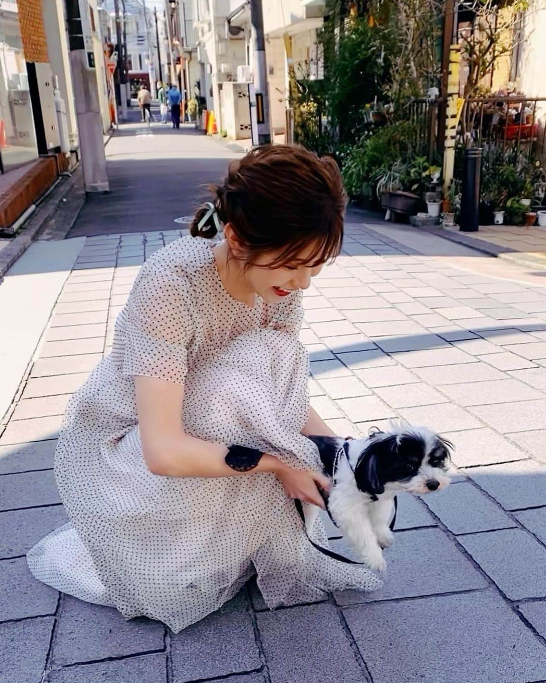 谷川愛梨のインスタグラム：「🐶♥️👧🏽」