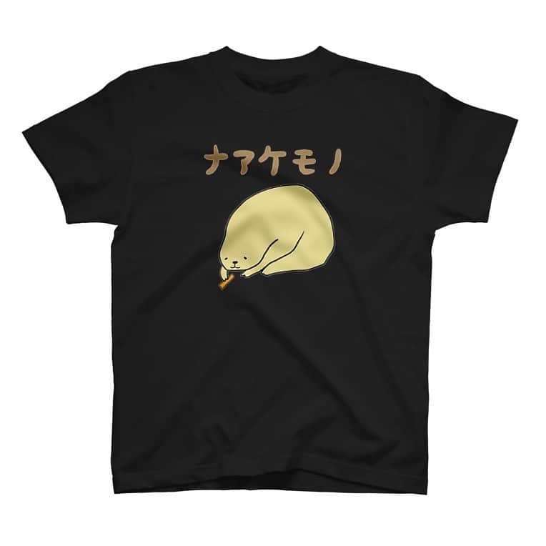  吉永龍樹のインスタグラム：「ナマケモノのTシャツを作りました。 特に写真を見たりせず、想像で描きました。  https://suzuri.jp/dfnt/7258538/t-shirt/s/black」