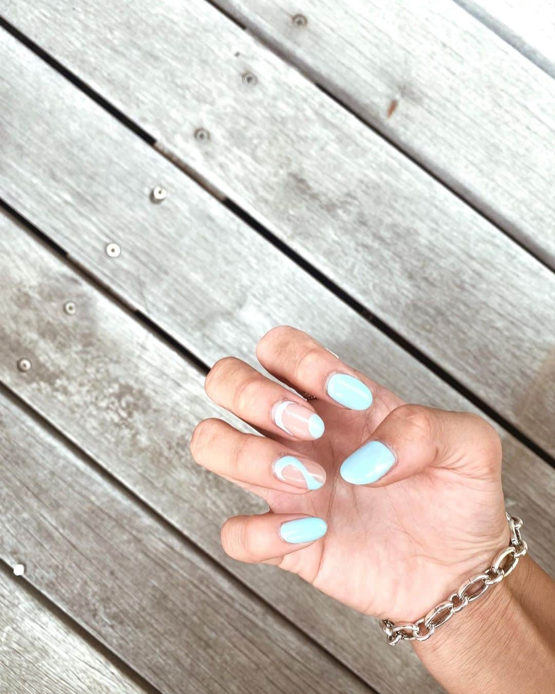 遠山茜子さんのインスタグラム写真 - (遠山茜子Instagram)「New nail☁️🐬 @chipieee_ebisu   #nail#beauty#blue」6月13日 12時03分 - akane_016t