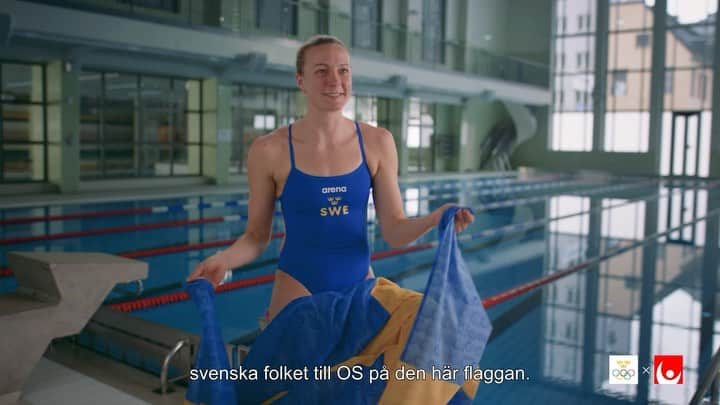 サラ・ショーストレムのインスタグラム：「Häng med mig och @svenskaspel till OS i Tokyo. Bli en del av den svenska OS-flaggan. Se mer info på Svenskaosflaggan.se 🤩  #sweolympic #teamsvenskaspelSOK #svenskaspel #samarbete」