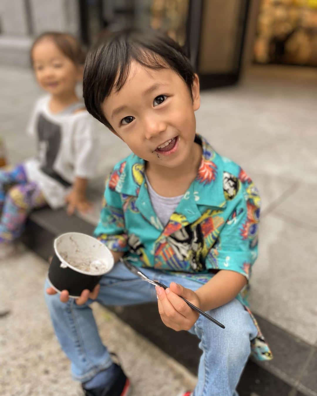 谷口紗耶香のインスタグラム：「どんどん大人になっちゃう最近のtoaさま🤴💕　妹愛がすごくてとっても優しいのよね💕🤣」
