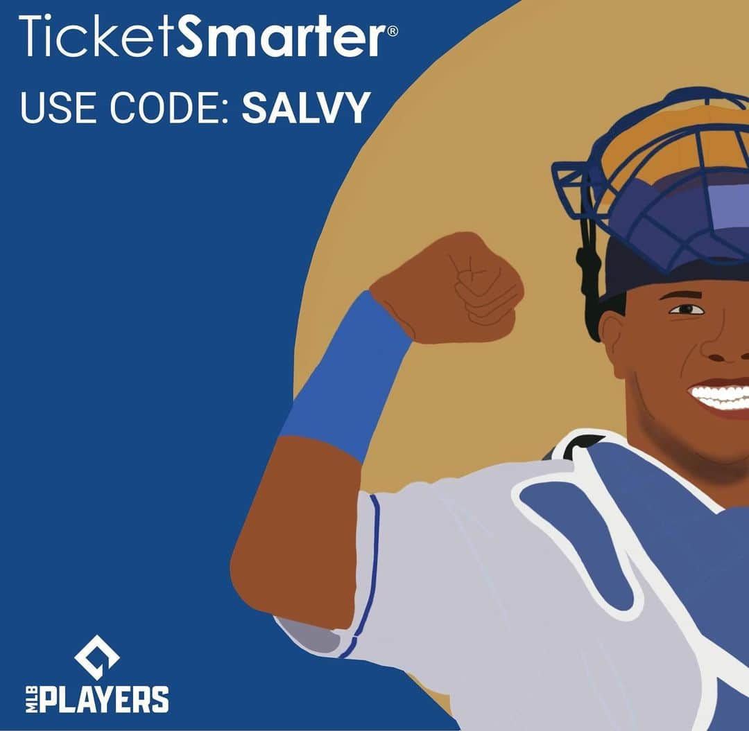 サルバドール・ペレスのインスタグラム：「Back at the K this week!! Head to @ticketsmarter to get your tickets and use code SALVY at checkout for $10 off your order ⚾️ 💪🏼💙 #ad」