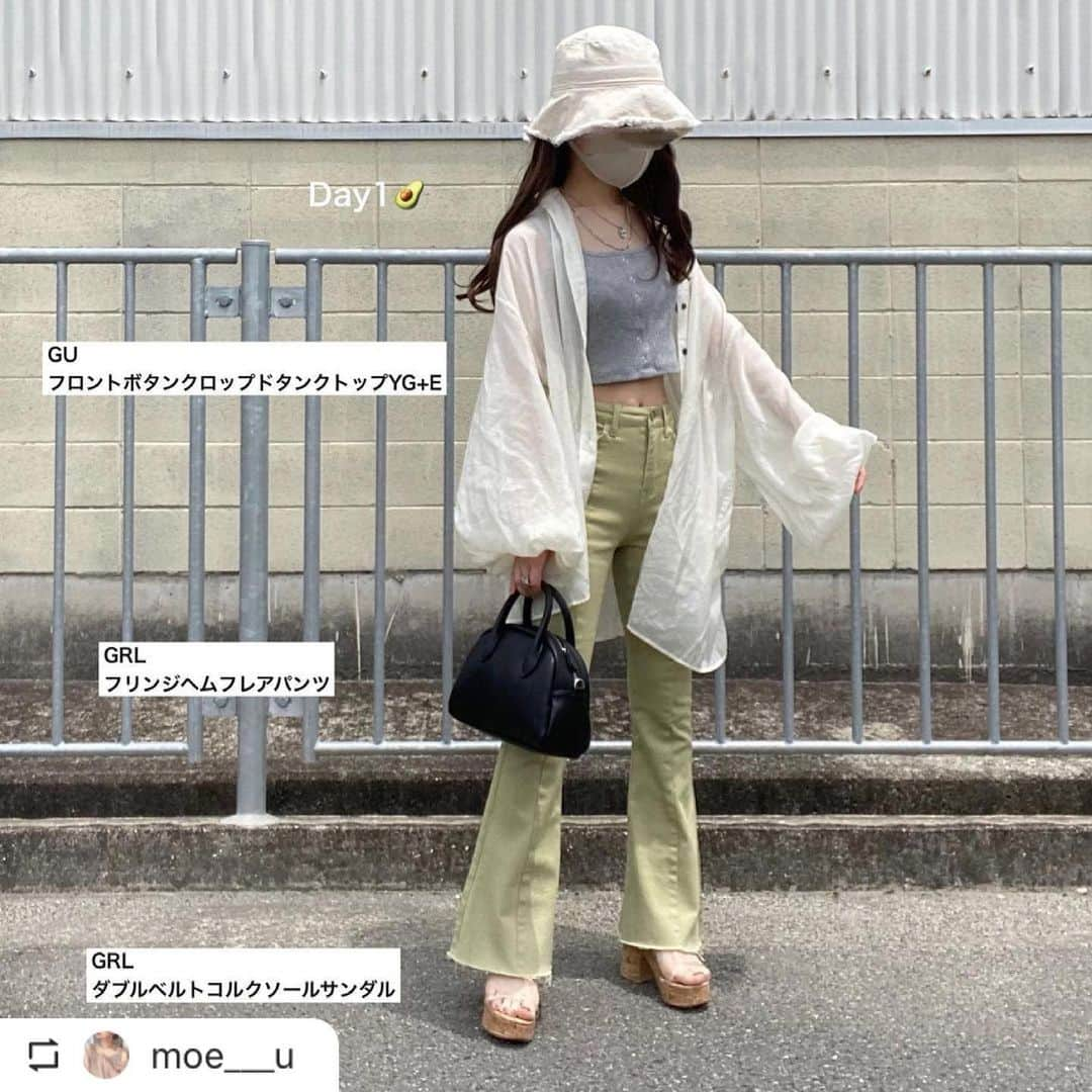 GRLさんのインスタグラム写真 - (GRLInstagram)「【👆画像をタップすると購入できるよ👆】 @moe___u さん にGRL商品着用して頂いております💕 ありがとうございます✨ . @grl_official #グレイル #grl #プチプラ #ootd #fashion #プチプラコーデ #outfit #ファッション #可愛い #かわいい #コーデ #コーディネート #cute #大人カジュアル #カジュアルコーデ#GRL購入品#グレイル購入品#購入品 #ベルトサンダル #プリーツパンツ #フレアパンツ」6月15日 13時08分 - grl_official