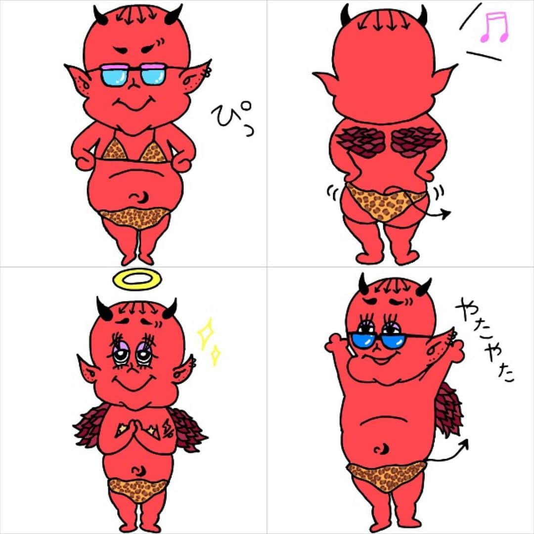 イラストレーターbebeさんのインスタグラム写真 - (イラストレーターbebeInstagram)「． ❤️‍🔥LINEスタンプ販売中😈． ． ぴっ🕺🏽 ． プロフィールURLから飛べます🧚🏾 ． #bebemikiart #LINE #linecreatorsmarket #creatorsticker #creatorsstamp #illustration #illustrator #art #stamp #stickers #love #LINEスタンプ #クリエイターズスタンプ #iphoneケース#スマホケース #携帯ケース#iphoneケース手作り#手帳型#手帳型ケース#オリジナルイラスト#オリジナルアート#ハンドメイド#ハンドメイド販売#イラストオーダー#イラスト #devil #devilillustrations #第六天魔王」6月15日 18時23分 - bebe_1115