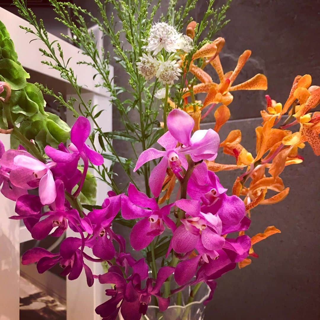 のインスタグラム：「仕事後 急ぎ足で買ったお花💐 その他アレコレに手間取り、ただ花瓶に突っ込んだ🤣のは内緒の話  さてさて、 どうなるか……  不安と期待が交互に押し寄せる  どうしたいか どうされたいか  バランス…  あ、そーいえば 天秤座♎️だったな  私の特別日なのか  なにはともあれ 幸せNight🌃🌟感謝🌟」
