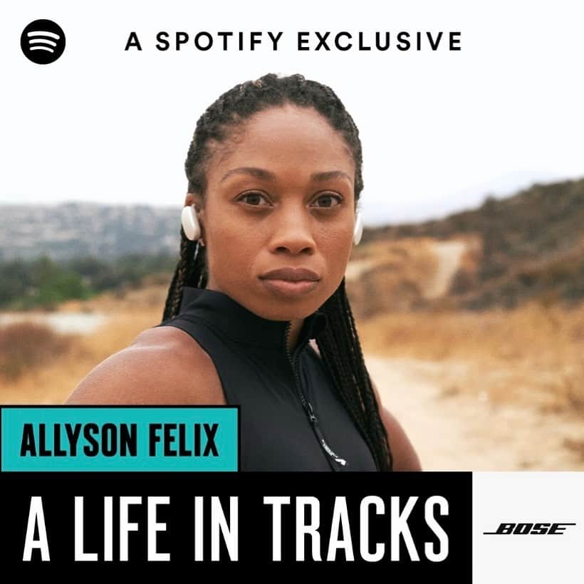 アリソン・フェリックスのインスタグラム：「In celebration of #BlackMusicMonth, I'm sharing the songs have been most inspirational in my life. Check out A Life in Tracks Music + Talk show, a collaboration with @bose - exclusively on #Spotify. Click the link in my bio to tune in and let me which songs you vibe with in the comments 🎧🎵」