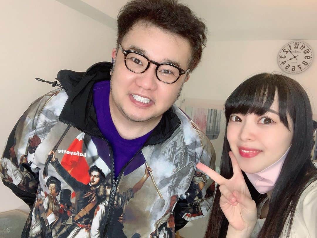 姫乃稜菜のインスタグラム：「時差投稿！ ずっと来たいと行ってくれてて遂にsisterにつつん来てくれました💓 スキンケア男子が増えてきて女性も負けてられない🧐 久々に会えて嬉しかったな^ ^ 堤下さんありがとうー😊」
