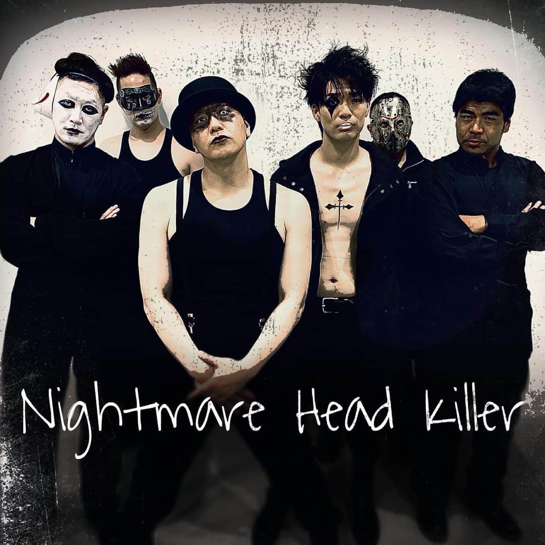 長田庄平のインスタグラム：「俺たちがN.H.K  Nightmare Head Killer💀  「Crimson Hell」  ビスケットのような甘いキスをしよう  サクサクビスケットキス サクサクビスケットキス サクサクビスケットキス サクサクビスケットキス サクサクビスケットキス サクサクビスケットキス  狂え‼︎  #NightmareHeadKiller #ナイトメアヘッドキラー #CrimsonHell #クリムゾンヘル #サクサクビスケットキス #NHK #有吉の壁」