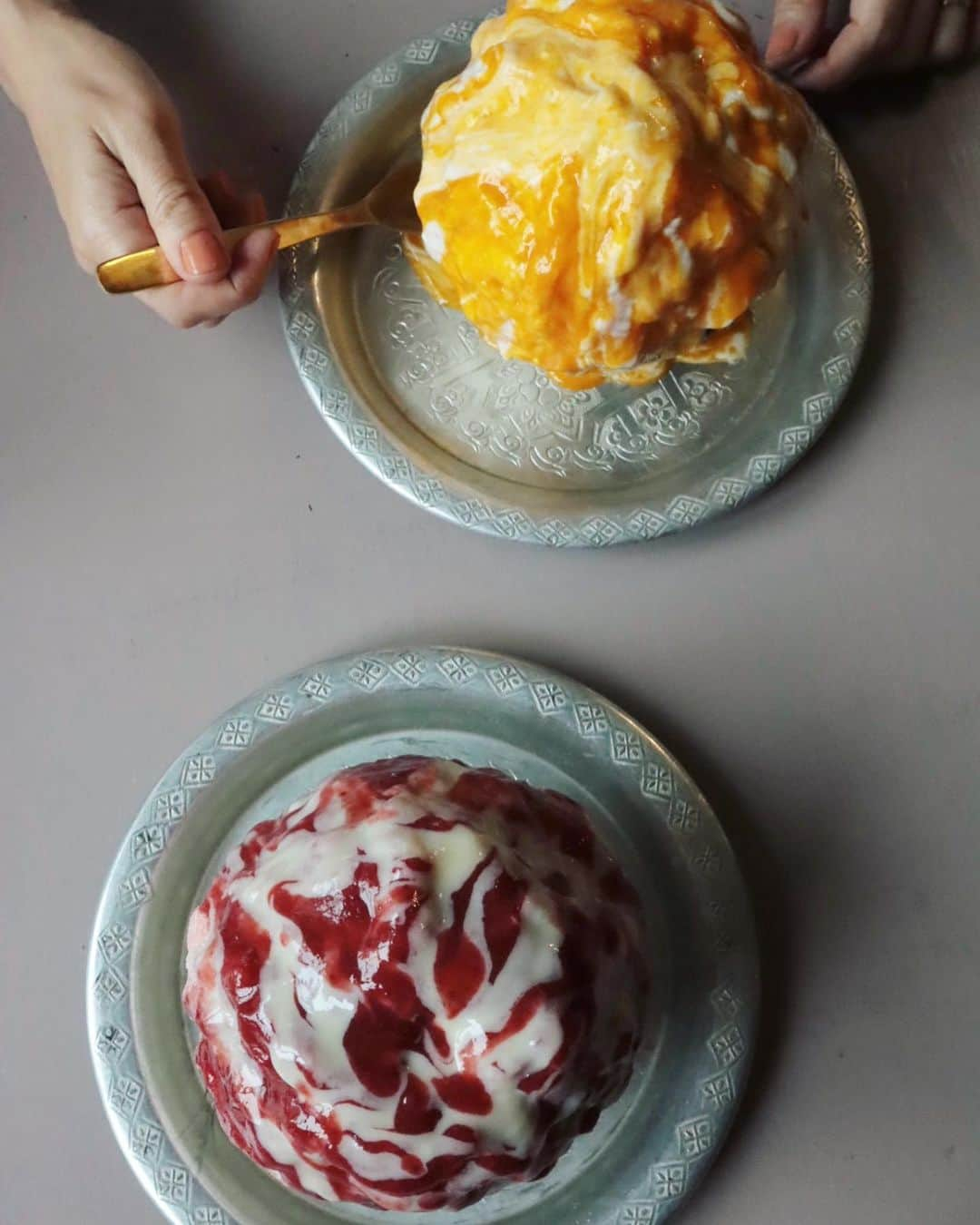 masakiさんのインスタグラム写真 - (masakiInstagram)「🍧 夏を先取り カキ氷はじめました！ ブルーベリーヨーグルト マンゴーヨーグルトソース イチゴみるくのカキ氷  今年も最高においしい♡ @monstyle.nori  @monstyle.aki  ごちそうさまー！」6月16日 21時51分 - mogurapicassowols