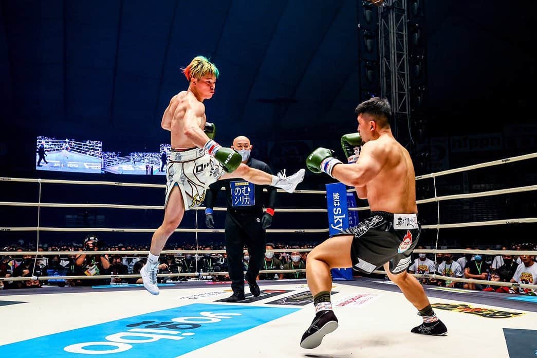 那須川天心のインスタグラム：「🥊AIR TENSHIN🥊  RIZIN FF Susumu Nagao」