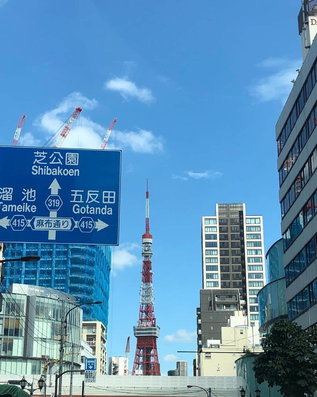 高橋ひとみさんのインスタグラム写真 - (高橋ひとみInstagram)「午前中の雨がウソのように、急に晴れわたった東京☀️ 東京タワー🗼が青空に映えてキレイでした。」6月17日 17時34分 - hitomi_momoe