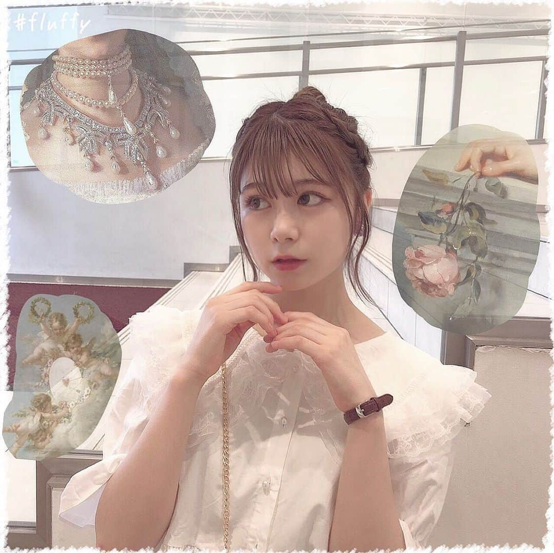 熊谷真里（まりくま）さんのインスタグラム写真 - (熊谷真里（まりくま）Instagram)「女の子を楽しんだ日 ⛪🤍️  いつもいいね＆コメントありがとうございます🧸🎀  #まりくま #まりくま進化計画 #Popteen #POP #手書き加工 #手書き #お団子ヘア #編み込みアレンジ」6月17日 20時40分 - maritsupe0208