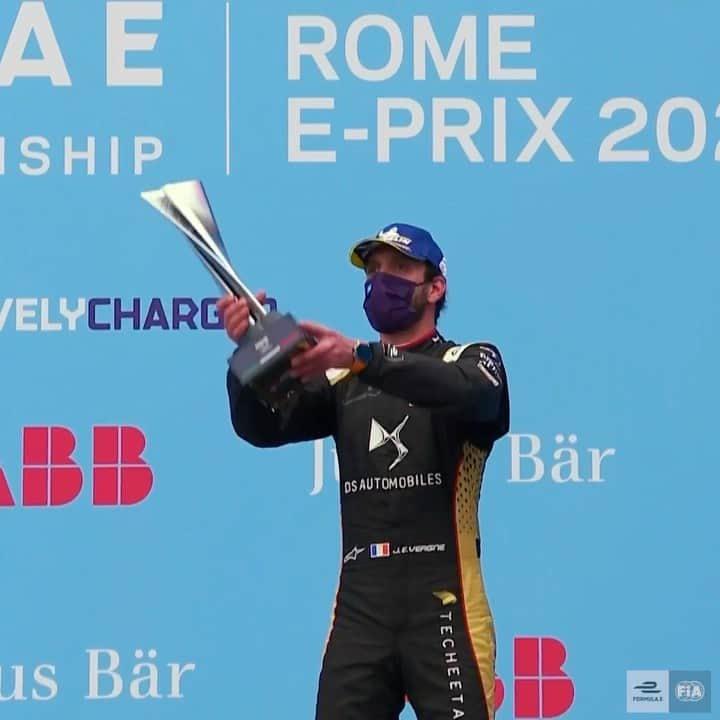 ジャン＝エリック・ベルニュのインスタグラム：「#TBT to some Season 7 first half highlights ☑️ We won one race, but you already know we're going to aim higher in the second half. Let's go. 👊🏼 #DSPerformance #DSTecheetah #DSAutomobiles #BOSS #TagHeuer #Michelin #ABBFormulaE #JEV25 #Racing #ThrowbackThursday #PueblaEPrix」